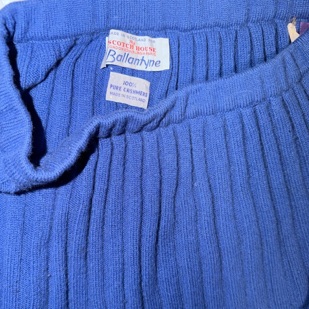 Ballantyne Royal Blue Cashmere Knit Skirt